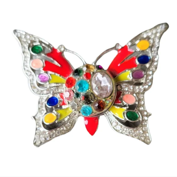 Butterfly Snap Brooch - Picture 1 of 2